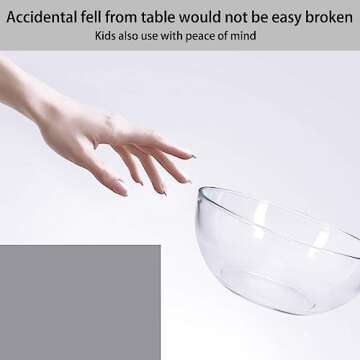 FOYO 5 Inch Glass Mixing Bowls - Set of 3, Durable & Stylish Kitchenware