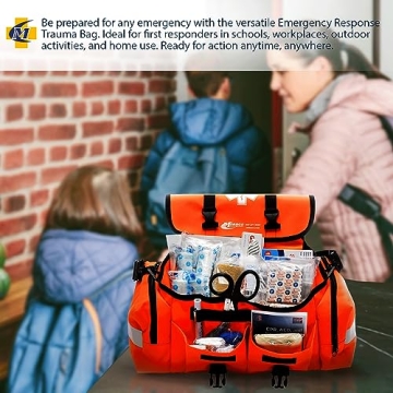 MFASCO First Aid Kit - Fully Stocked Portable Emergency Bag