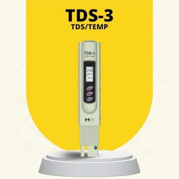 HM Digital TDS-3 Handheld TDS Meter with Carrying Case and Temperature Measurement