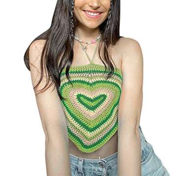 Women Y2K Sexy Sweetheart Neck Crop Cami Top Going Out Sleeveless Backless 90s E Girl Tank Tops Summ...