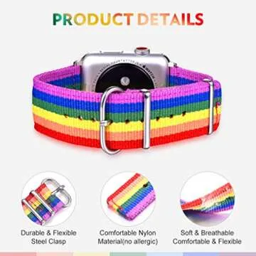 Vibrant Bandmax Rainbow LGBT Apple Watch Bands for iWatch
