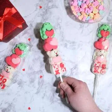 Albert's Marshmallow Kabobs, Cute Spring Themed Candy Skewers, Easter Basket Stuffers, Pack of 3