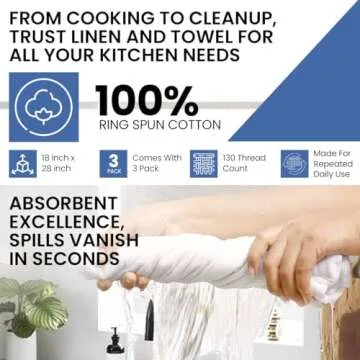 Premium Flour Sack Towels for Kitchen & Crafts - 3 Pack