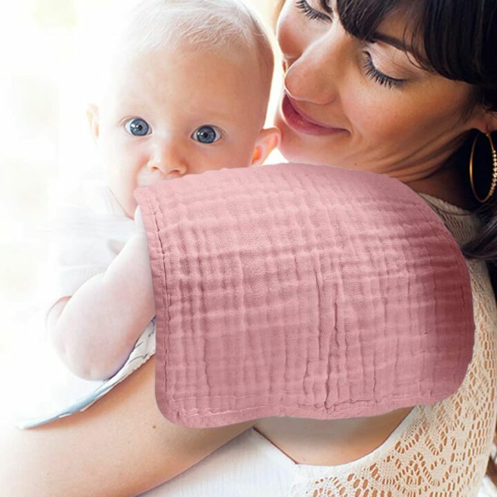 Muslin Burp Cloths 10 Pack for Babies | Super Soft Cotton