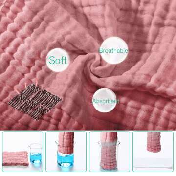 Muslin Burp Cloths 10 Pack for Babies | Super Soft Cotton