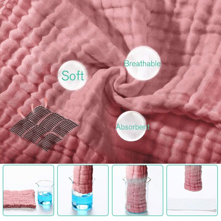 Muslin Burp Cloths 10 Pack for Babies | Super Soft Cotton