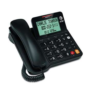 AT&T CL2940 Corded Phone with Speakerphone, Extra-Large Tilt Display/Buttons, Caller ID/Call Waiting...