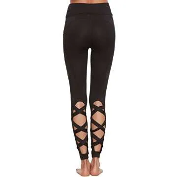 SweatyRocks Women's Stylish Cut Out Leggings for Fitness
