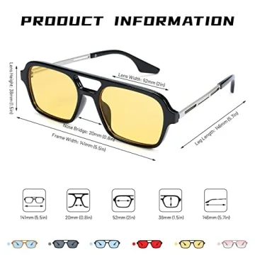 Hycredi 70s Aviator Sunglasses Retro Style UV Protection