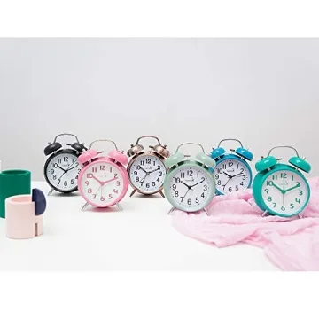 FLOITTUY Retro Twin Bell Alarm Clock with Backlight