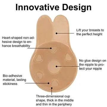 FAHZON Invisible Sticky Bra for Comfort & Lift