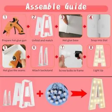 4FT Marquee Light Up Letters A, Big Marquee Letter for Birthday Graduation Baby Shower Birthday Engagement Wedding Marry Me Party Decor (4FT, A)