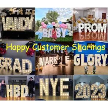 4FT Marquee Light Up Letters A, Big Marquee Letter for Birthday Graduation Baby Shower Birthday Engagement Wedding Marry Me Party Decor (4FT, A)