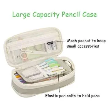 JECCYE Big Capacity Pencil Case, Large Pencil Pouch Pen Box Bag for Teen Girls Boys, Back to School Supplies - Aesthetic Cute Pencil Cases Holder Organizer for Student Kids