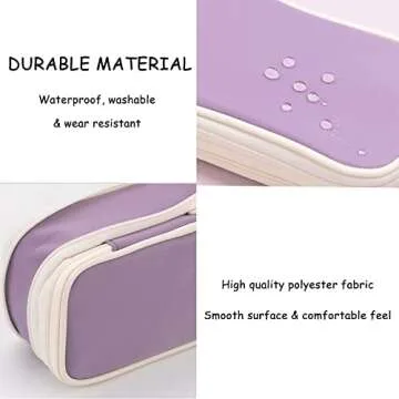 JECCYE Big Capacity Pencil Case, Large Pencil Pouch Pen Box Bag for Teen Girls Boys, Back to School Supplies - Aesthetic Cute Pencil Cases Holder Organizer for Student Kids