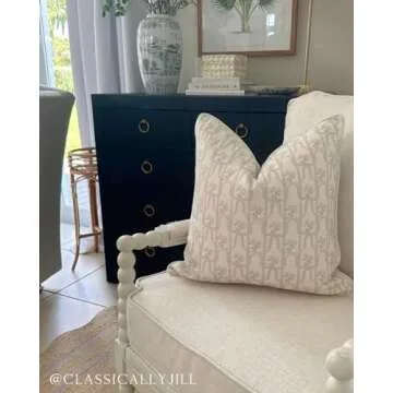 Jillien Harbor Throw Pillow Cover - Elegant Home Decor