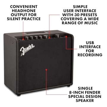 Fender Mustang LT25 25-Watt Guitar Amplifier for Musicians