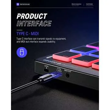 Donner MIDI Pad Beat Maker with 16 Beat Pads, 2 Assignable Fader & Knobs and Music Production Software Included, USB MIDI Pad Controller STARRYPAD with 40 Free Courses