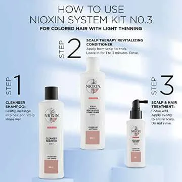 Nioxin System 3 Shampoo & Conditioner Prepack, Color Treated Hair with Light Thinning, Pumps Included, 33.8 fl oz