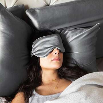 YANIBEST Pillow Cases 2 Pack 100% Mulberry Silk Pillowcase for Hair and Skin with Hidden Zipper (Queen Pillowcase Set of 2, Navy Blue)