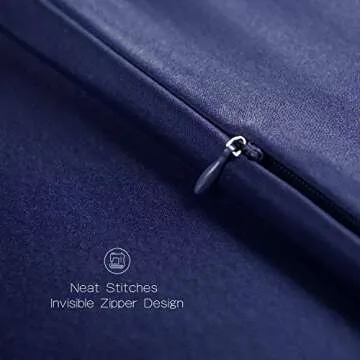 YANIBEST Pillow Cases 2 Pack 100% Mulberry Silk Pillowcase for Hair and Skin with Hidden Zipper (Queen Pillowcase Set of 2, Navy Blue)