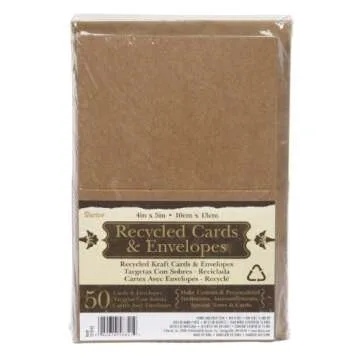 Darice A2 Kraft Blank Cards & Envelopes - 50 Sets