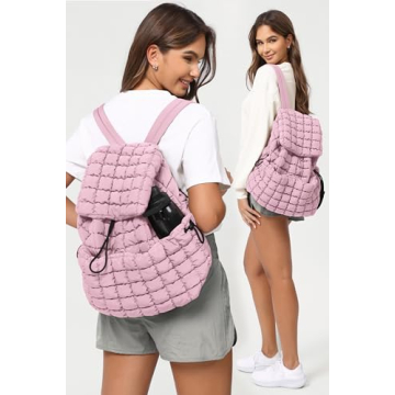 Stylish Lightweight Quilted Backpack for Women