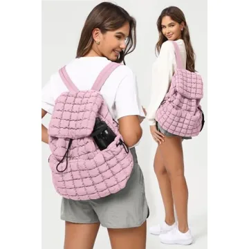 Stylish Lightweight Quilted Backpack for Women