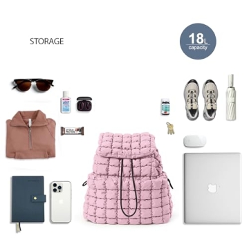 Stylish Lightweight Quilted Backpack for Women