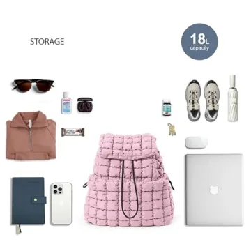 Stylish Lightweight Quilted Backpack for Women