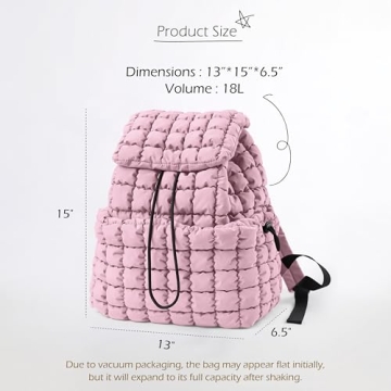Stylish Lightweight Quilted Backpack for Women