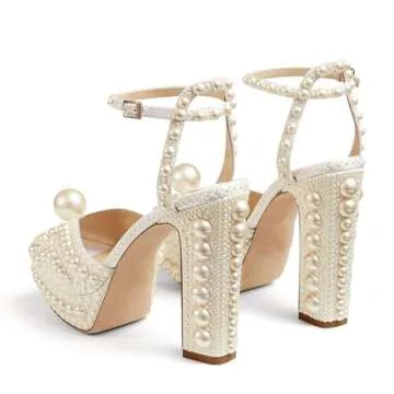 Elegant Pearl Platform Heels for All Occasions