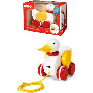 Pull Along Duck Toy for Infants & Toddlers - Brio 30323