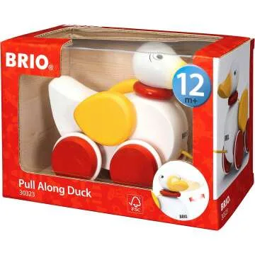 Pull Along Duck Toy for Infants & Toddlers - Brio 30323