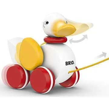 Pull Along Duck Toy for Infants & Toddlers - Brio 30323