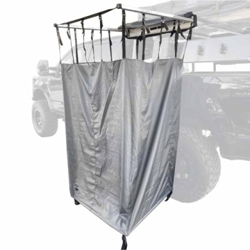 Overland Vehicle Systems Nomadic Car Side Shower Room with Silver Lining
