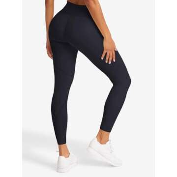 LASLULU Butt Lifting Workout Leggings for Women 26 Inches Spandex High Waisted Athletic Gym Yoga Pan...