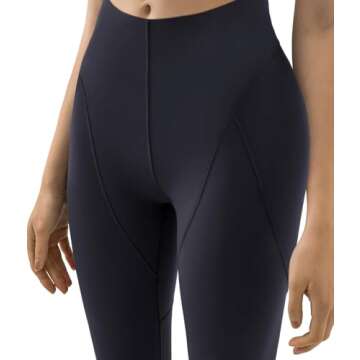 LASLULU Butt Lifting Workout Leggings for Women 26 Inches Spandex High Waisted Athletic Gym Yoga Pants with Tummy Control(Navy Blue Small)