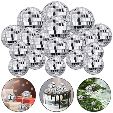 27 PCS Disco Ball Cake Decoration for Celebrations