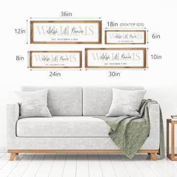 Personalized Wooden Wedding Sign for Couples 2025