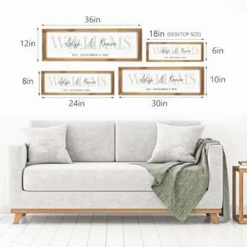 Personalized Wooden Wedding Sign for Couples 2025