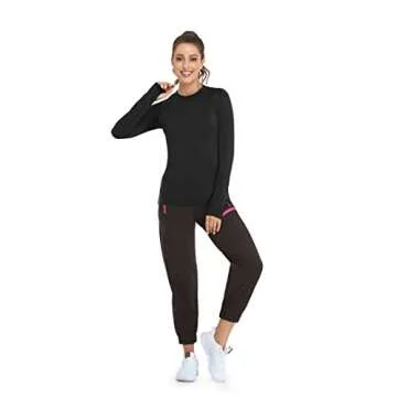 Soneven Women's Thermal Fleece Lined Running Shirt