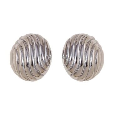HINSD Striped Stud Earrings Flow Teardrop/Triangle/Petal Shaped, Unique Cast Stripe Fashion Personal...