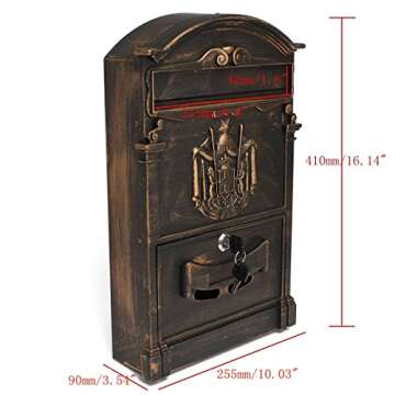 Secure Vintage Mailbox for Classic Home Decor