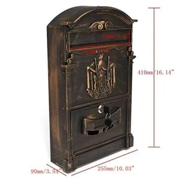 Secure Vintage Mailbox for Classic Home Decor