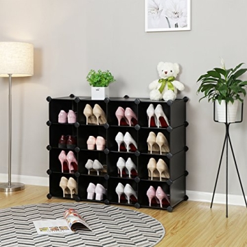 SONGMICS Shoe Rack Space-Saving 15-Slot Organizer