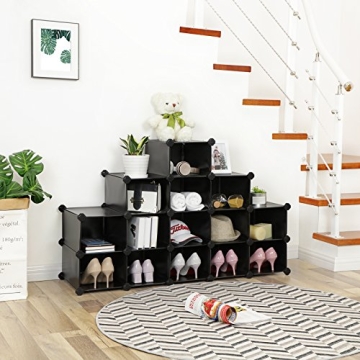 SONGMICS Shoe Rack Space-Saving 15-Slot Organizer