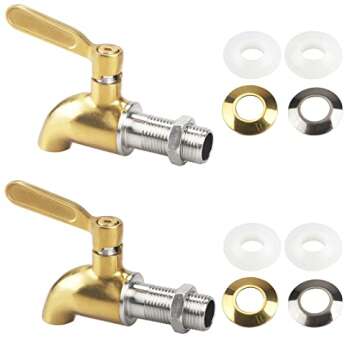 GWENBHMTOOL Stainless Steel Spigot Gold Replacement Faucet for Beverage Dispenser Sun Tea Jar Durabl...