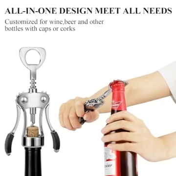 Wine Opener Bundle with Stopper and Cutter for Wine Lovers