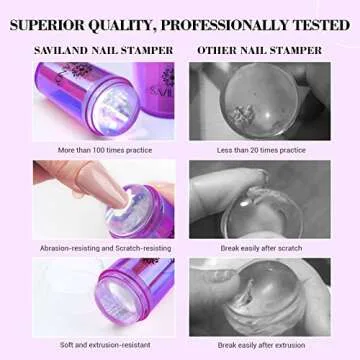 Saviland French Tip Nail Stamp for Effortless Manicures